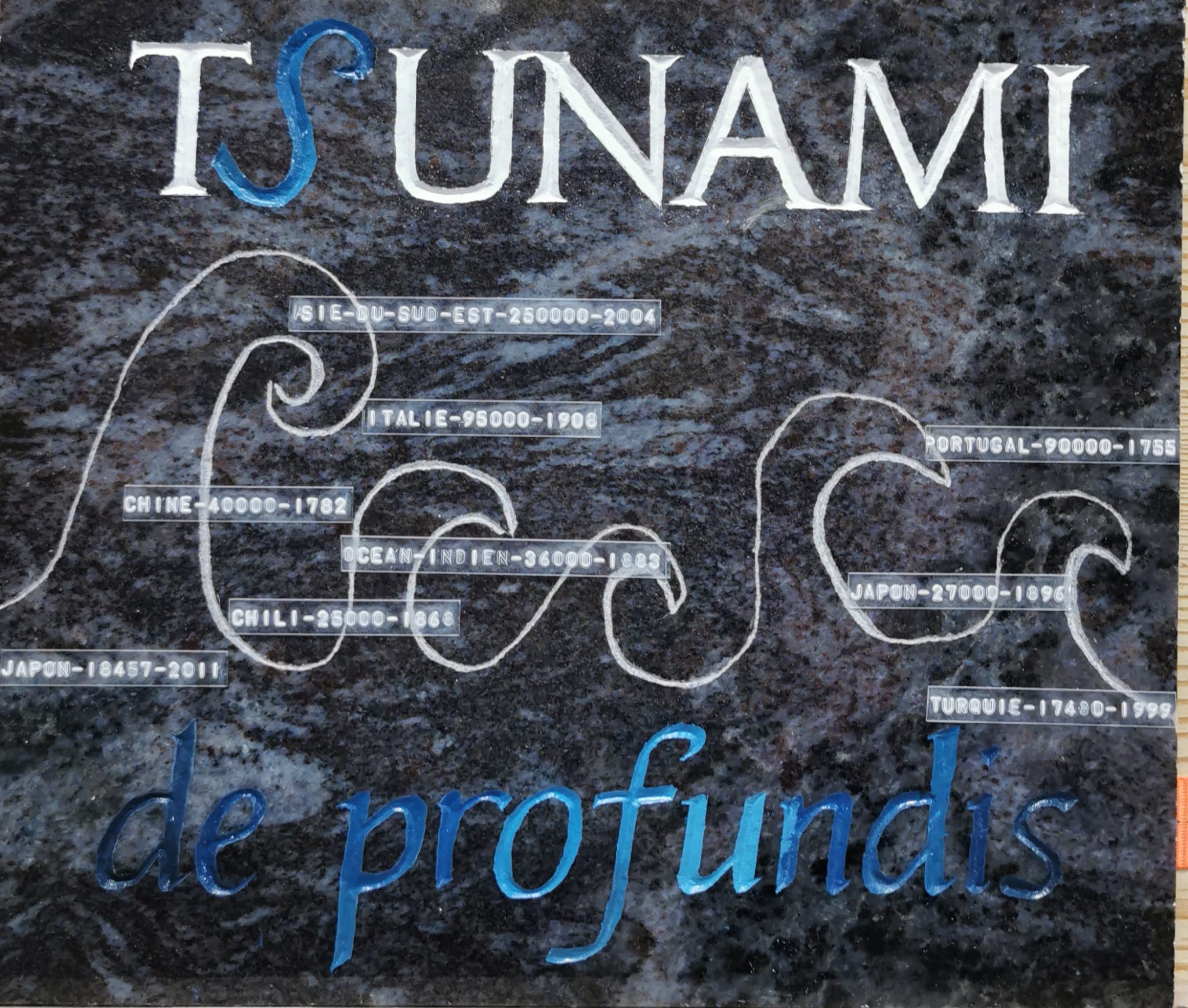 plaque de sortie de formation sur la thématique tsunami